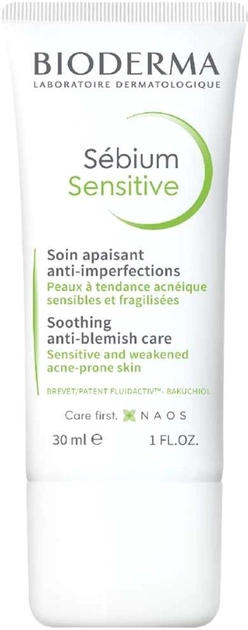 Успокаивающее средство для проблемной кожи Sebium Sensitive, Bioderma, 30мл (3401360106994) - Фото 1 Успокаивающее средство для проблемной кожи Sebium Sensitive, Bioderma, 30мл (3401360106994) - изображение 1
