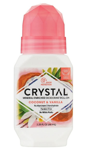 Crystal Натуральный дезодорант-шариковый кокос-ваниль 66 мл - Фото 1 Crystal Натуральный дезодорант-шариковый кокос-ваниль 66 мл - изображение 1