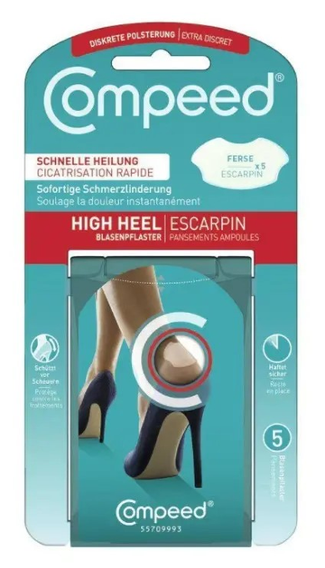 Пластырь против мозолей Compeed High heel Компид для высоких каблуков 5 шт - зображення 1