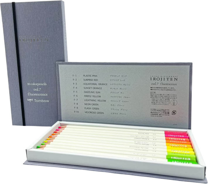 Набір кольорових олівців Tombow Irojiten Fluorescence l 10 шт (4003198856660) - зображення 5