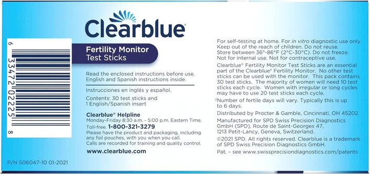 Набор тестов для мониторинга фертильности Clearblue Full fertile window 30 шт - изображение 4