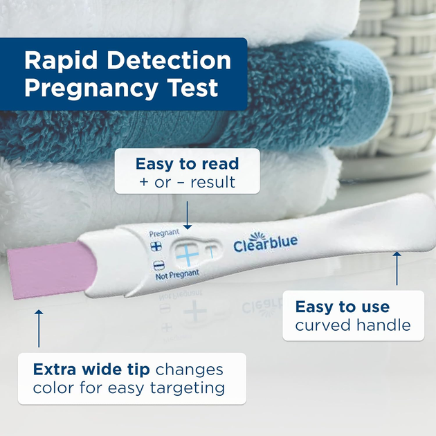Швидкий і точний тест на вагітність Clearblue Fast & Accurate 3 штуки в упаковці - изображение 5