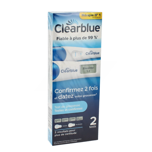 Набор тестов на беременность Clearblue Confirmez для верхраннего обнаружения и определение возраста беременности 2 шт - изображение 3