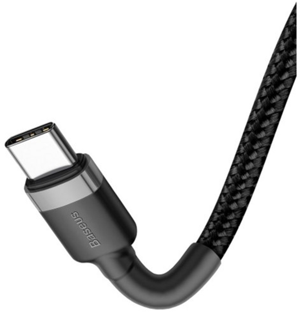 Кабель Baseus Cafule PD2.0 60W flash charging USB cableType-C-Type-C (20V 3A)2M Gray+Black (CATKLF-HG1) - Фото 2 Кабель Baseus Cafule PD2.0 60W flash charging USB cableType-C-Type-C (20V 3A)2M Gray+Black (CATKLF-HG1) - изображение 2