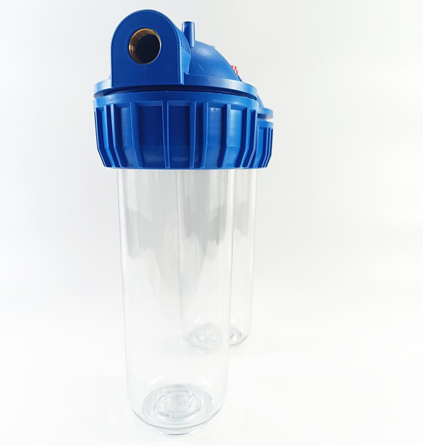 Колба двойная AquaKut 3Р DUO 10" 1/2" для холодной воды в комплекте ключ, крепление - изображение 5