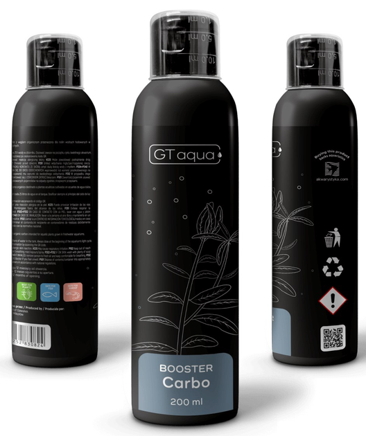 Nawóz z węglem organicznym dla roślin akwariowych GT Aqua Booster Carbo 200 ml (5908252830824) - obraz 2