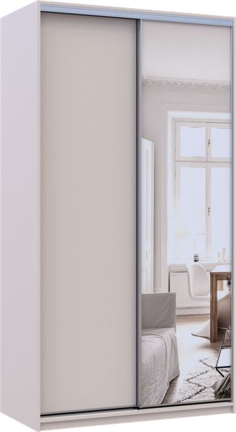 Шкаф купе Doros Сити Лайт Кашемир 1 ДСП/1 зеркало 120х60х225 см (80736335) - изображение 2