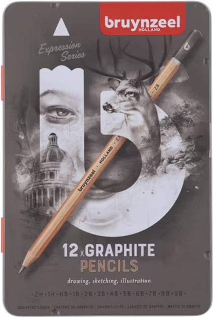 Набір графітних олівців Bruynzeel Expression 12 шт (8712079424916) - зображення 1
