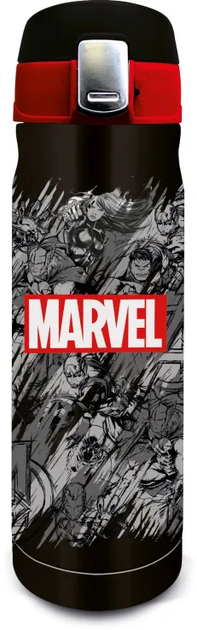 Пляшка для води Stor Marvel Чорна 410 мл (8412497754137) - зображення 1