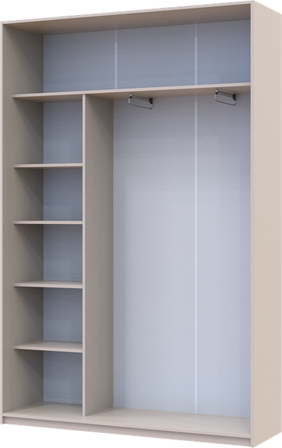 Шкаф купе Doros Сити Лайт Кашемир 2 Зеркала 150х45х225 см (80736362) - изображение 5