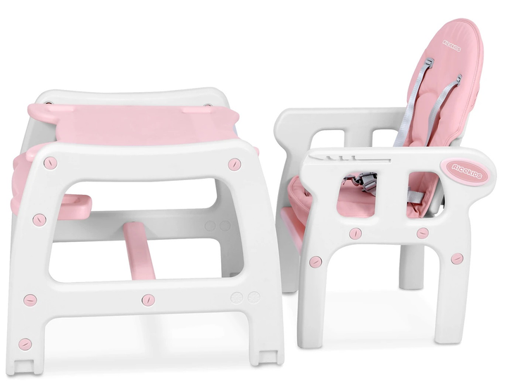 Стільчик для годування Ricokids Sinco 5 в 1 Рожевий (5908220470144) - зображення 6