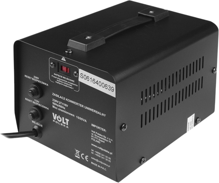 Інвертор напруги Volt Polska VP 1000 230VAC/110VAC 1000VA (5K230110100) - зображення 2