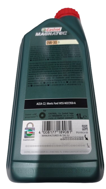 Масло моторное синтетическое Castrol Magnatec 0W-30 1л WSS-M2C950-A (15F60B) - изображение 2