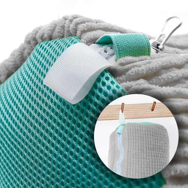 Мішок Eco Bag універсальний для прання взуття/кросівок/іграшок та делікатних тканин у пральній машині 40х20 см Сірий - Фото 5 Мішок Eco Bag універсальний для прання взуття/кросівок/іграшок та делікатних тканин у пральній машині 40х20 см Сірий - изображение 5