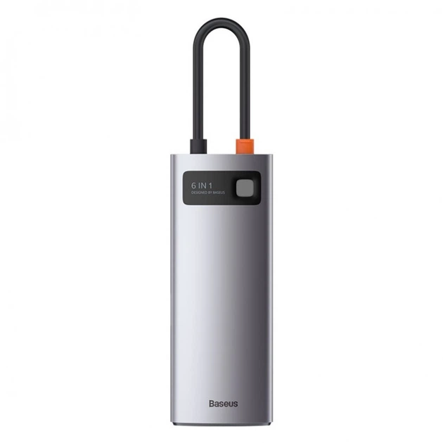 USB HUB Baseus Type-C Metal Gleam Series 6-in-1 Multifunctional (CAHUB-CW0G) - изображение 3