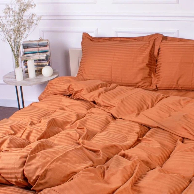 Простирадло MirSon євро 220x240 см 30-0005 Brown Satin Stripe (2200005249246) - Фото 3 Простирадло MirSon євро 220x240 см 30-0005 Brown Satin Stripe (2200005249246) - зображення 3