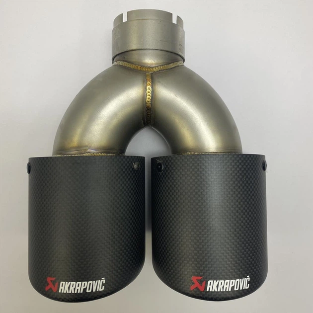 Насадка наконечник глушника Akrapovic 63-101 Y JB carbon d63мм L240мм зовн 220*101мм на вихлопну трубу SV0370 - зображення 2