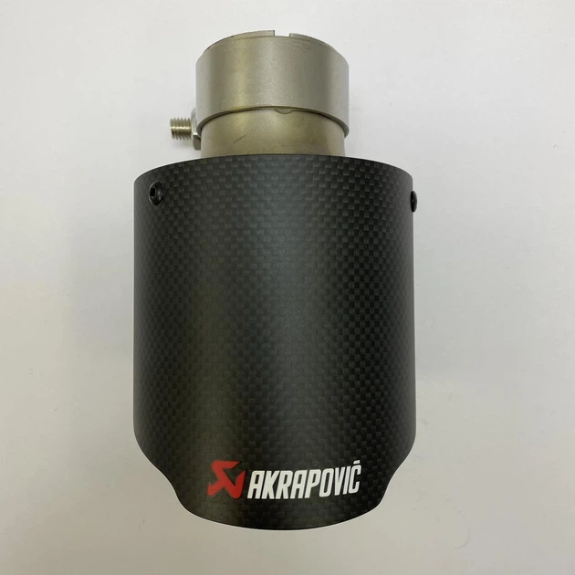 Насадка наконечник глушника Akrapovic 54-101ZB carbon d54мм L160мм зовн d101мм на вихлопну трубу SV0377 - зображення 3