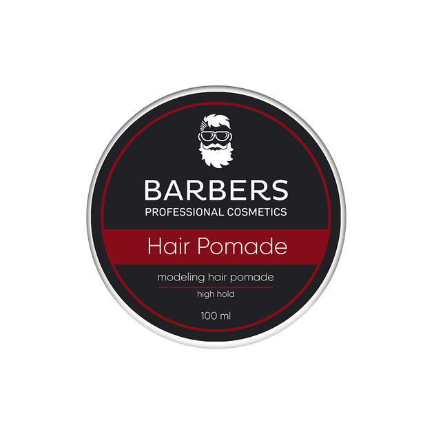 Помада для волосся Modeling Hair Pomade High Hold 100 мл BARBERS (91089) - Фото 1 Помада для волосся Modeling Hair Pomade High Hold 100 мл BARBERS (91089) - зображення 1