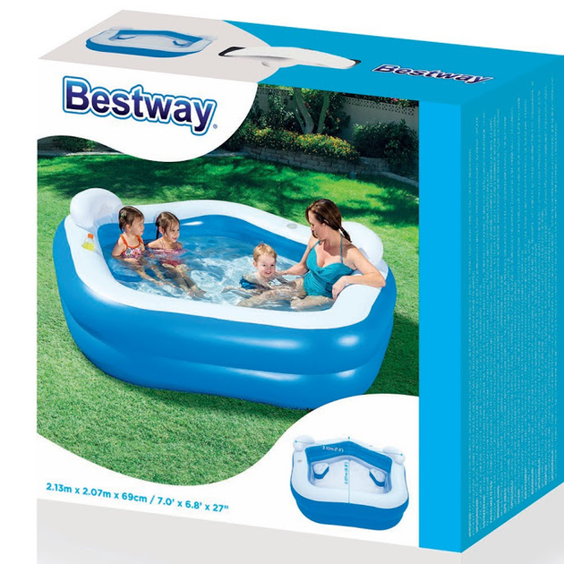 Basen dmuchany Bestway 54153 pięciokąt 213 x 207 x 69 cm (6942138934441) - obraz 2