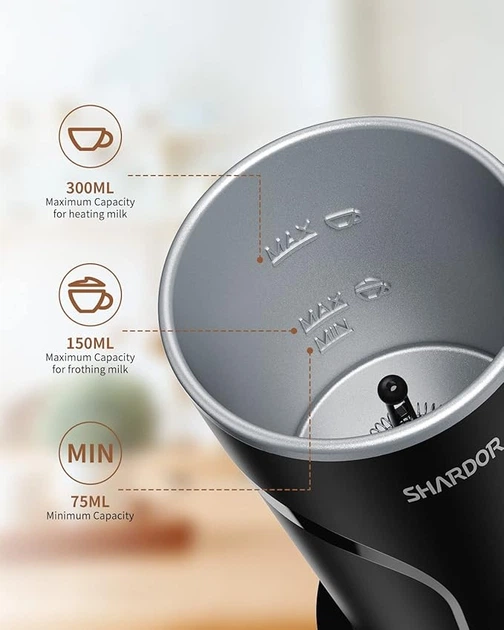 Спінювач молока з підігрівом SHARDOR MF0801 Black (R3626) - изображение 6