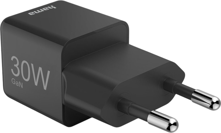 Ładowarka Hama SuperMini GaN PD/QC USB-C 30W Black (4047443522498) - obraz 2