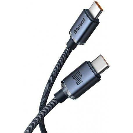 Кабель Baseus Crystal Shine Series Type-C Type-C 100W 2m Black (CAJY000701) - изображение 2