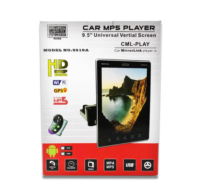 Автомагнітола 1DIN із сенсорним екраном 9.5" Tesla Style 9510A (16/1 Гб) для Audi, BMW, Chery, Chevrolet, Citroen, Daewoo, Fiat, Ford, Geely, Honda, Kia, Mazda, Opel, BYD, Skoda - зображення 7