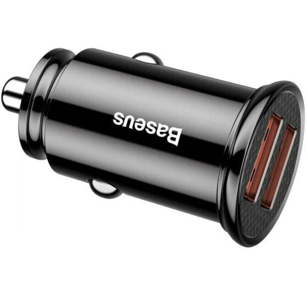 Автомобільний зарядний пристрій Baseus Circular Plastic A+C 30W PPS Car Charger чорний (CCALL-YS01) - зображення 2