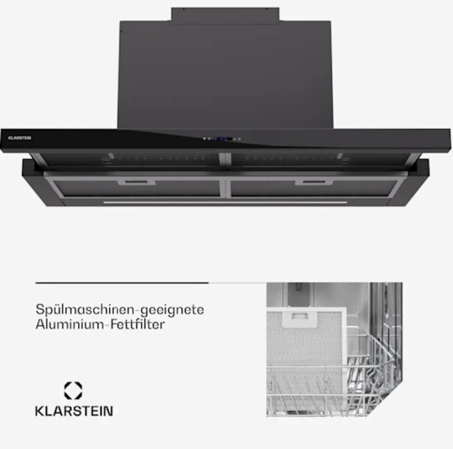 Вытяжка KLARSTEIN Mariana Neo 90 640 м3/ч с плоским экраном 90 см - изображение 5
