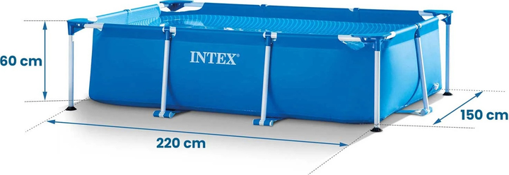 Basen stelażowy Intex 28270 220 x 150 x 60 cm 2 w 1 Blue (5902854511105) - obraz 2