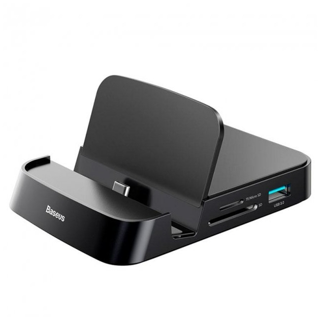 Док станция Baseus Mate Docking Type-C mobile phone intelligent HUB docking station Black (CAHUB-AT01) - Фото 1 Док станция Baseus Mate Docking Type-C mobile phone intelligent HUB docking station Black (CAHUB-AT01) - изображение 1