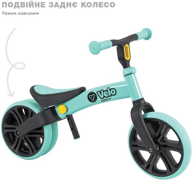 Биговел детский YVolution Yvelo Junior, алюминиевая рама, погрузка до 20 кг, от 1.5 лет, зеленый (YT16G2) - Фото 5 Биговел детский YVolution Yvelo Junior, алюминиевая рама, погрузка до 20 кг, от 1.5 лет, зеленый (YT16G2) - изображение 5