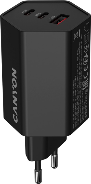Ładowarka sieciowa Canyon Hexagon 65 Black (CND-CHAHEX65B) - obraz 3