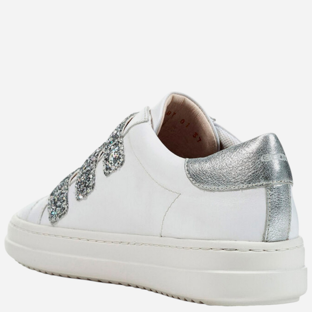 Sneakersy damskie do kostki Geox D15FEC085EW-C0007 38 24.7 cm Biały/Srebrny (8050036011978) - obraz 2