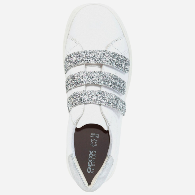 Sneakersy damskie do kostki Geox D15FEC085EW-C0007 38 24.7 cm Biały/Srebrny (8050036011978) - obraz 3