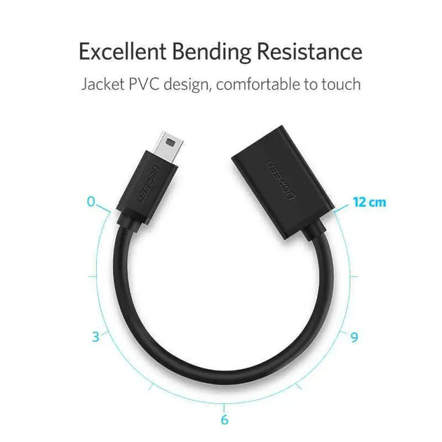 Кабель - адаптер для компьютера UGREEN US249 Mini USB Male to USB Female OTG Cable (10383) - Фото 2 Кабель - адаптер для компьютера UGREEN US249 Mini USB Male to USB Female OTG Cable (10383) - зображення 2