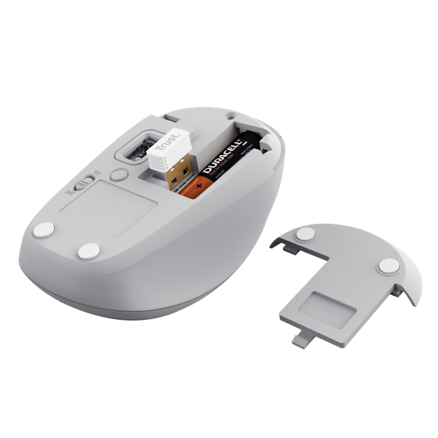 Беспроводная мышь TRUST Yvi+Compact Multi для ноутбука и ПК White - Фото 4 Беспроводная мышь TRUST Yvi+Compact Multi для ноутбука и ПК White - изображение 4