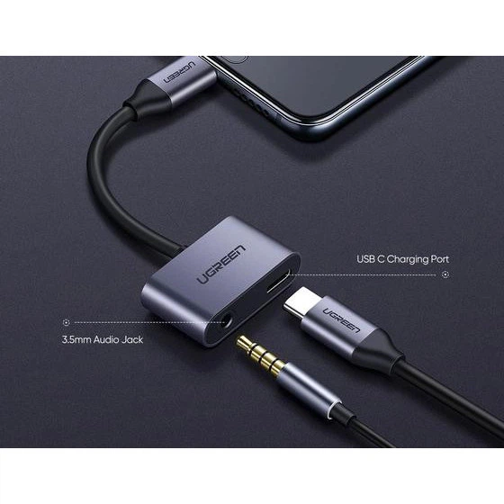 Переходник UGREEN 50596 CM193 2 Ports USB-C HUB + 3.5mm Audio - Фото 2 Переходник UGREEN 50596 CM193 2 Ports USB-C HUB + 3.5mm Audio - изображение 2