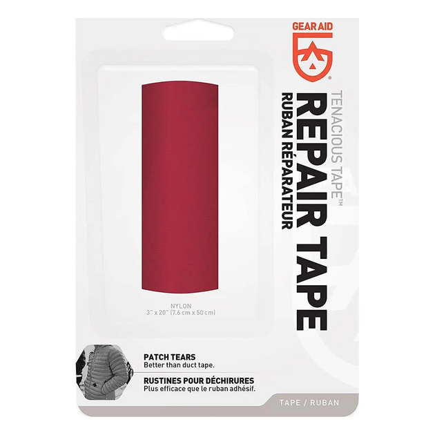 Ремонтна стрічка Gear Aid by McNett Tenacious Repair Tape red 7.5 cm x 50 cm - Фото 2 Ремонтна стрічка Gear Aid by McNett Tenacious Repair Tape red 7.5 cm x 50 cm - изображение 2