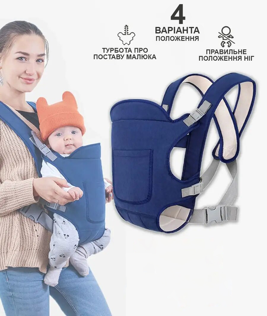 Слинг Эргорюкзак Кенгуру для новорожденных Baby Carriers Синий ...