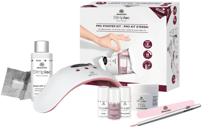 Zestaw startowy do manicure alessandro Striplac Peel or Soak New Standard Kit + lakier do paznokci (4025087485232) - obraz 2
