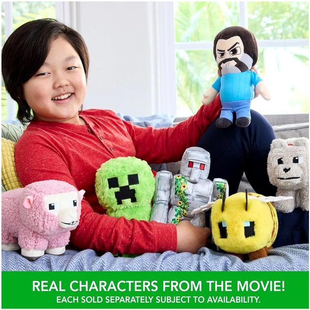 Maskotka Mattel Minecraft Movie Dennis pluszowa 20 cm JFP55 (194735303236) - obraz 4