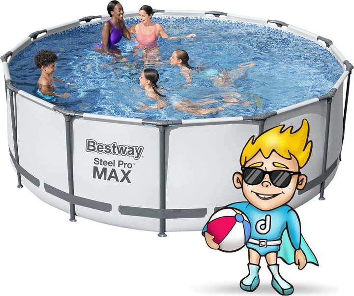 Basen stelażowy Bestway Steel Pro Max 396 x 122 cm 18 w 1 5618W (5903890615758) - obraz 2