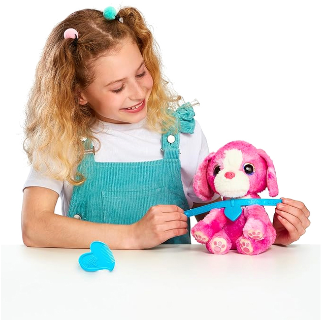 Zestaw Maskotek Little Live Pets Scruff-a-Luvs Neon Tajemniczy pluszak + Obroża z zawieszką + Grzebień + Certyfikat adopcji 1863-30177 (630996303238) - obraz 7