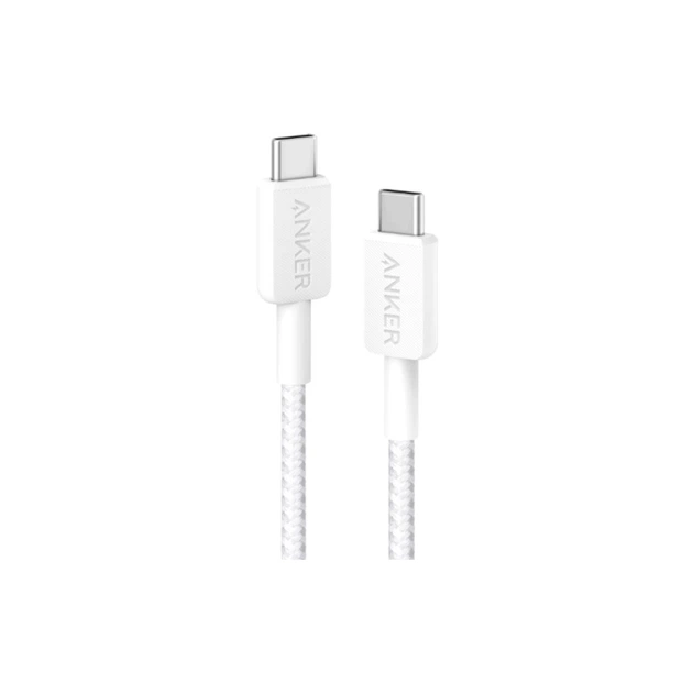 Дата кабель USB-C to USB-C 1.8m 322 White Anker (A81F6H21) - Фото 1 Дата кабель USB-C to USB-C 1.8m 322 White Anker (A81F6H21) - изображение 1