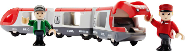 Pociąg pasażerski Brio World Czerwono-Biały 33505 (7312350335057) - obraz 3