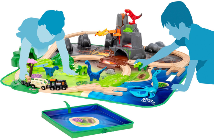 Kolejka Brio World Deluxe Zestaw z dinozaurami 63610400 (7312350361049) - obraz 5