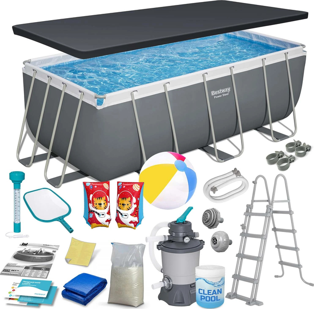 Каркасний басейн Bestway Power Steel 412 x 201 x 122 см 17 в 1 56456N (5903890615697) - зображення 1
