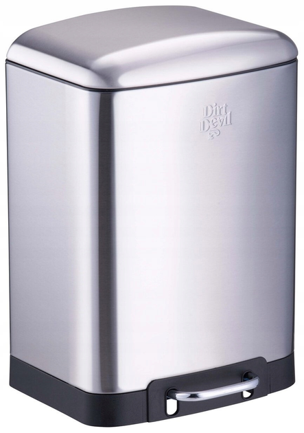 Kosz na śmieci Dirt Devil E9495 stalowy z pedałem 12 l (8711252494951) - obraz 2